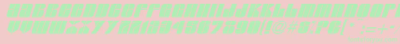 GlasserItalicItalic Font – Green Fonts on Pink Background