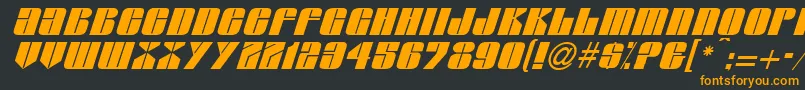 Шрифт GlasserItalicItalic – оранжевые шрифты на чёрном фоне