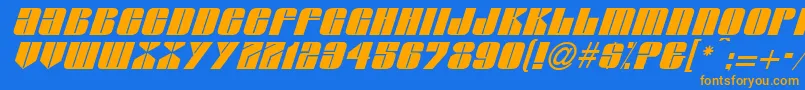 Шрифт GlasserItalicItalic – оранжевые шрифты на синем фоне