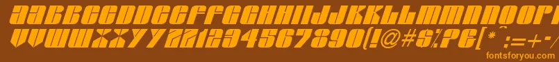 Шрифт GlasserItalicItalic – оранжевые шрифты на коричневом фоне