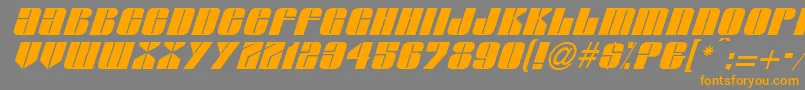 GlasserItalicItalic Font – Orange Fonts on Gray Background