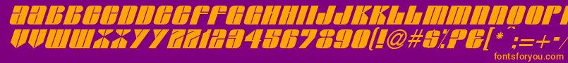 Шрифт GlasserItalicItalic – оранжевые шрифты на фиолетовом фоне