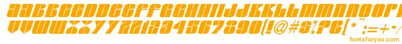 Шрифт GlasserItalicItalic – оранжевые шрифты на белом фоне
