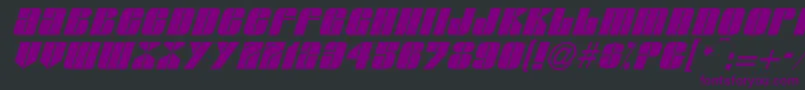 GlasserItalicItalic Font – Purple Fonts on Black Background