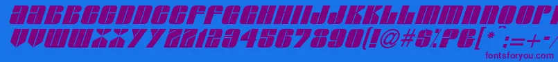 Шрифт GlasserItalicItalic – фиолетовые шрифты на синем фоне