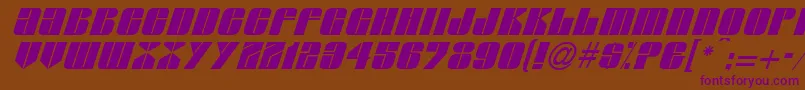 Шрифт GlasserItalicItalic – фиолетовые шрифты на коричневом фоне