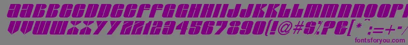 Шрифт GlasserItalicItalic – фиолетовые шрифты на сером фоне