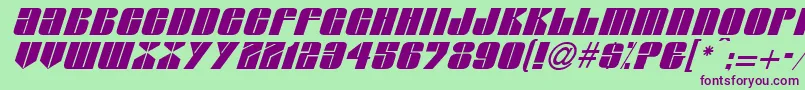 Шрифт GlasserItalicItalic – фиолетовые шрифты на зелёном фоне