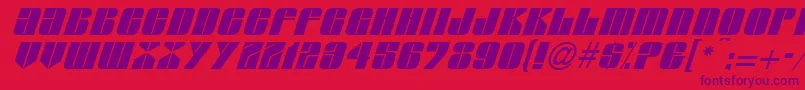 GlasserItalicItalic Font – Purple Fonts on Red Background