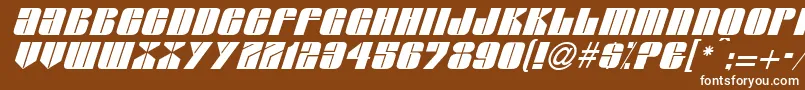 Шрифт GlasserItalicItalic – белые шрифты на коричневом фоне