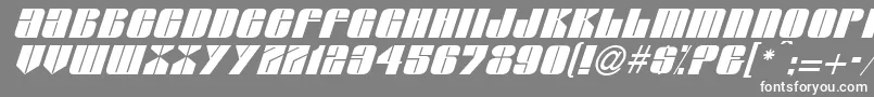 GlasserItalicItalic Font – White Fonts on Gray Background