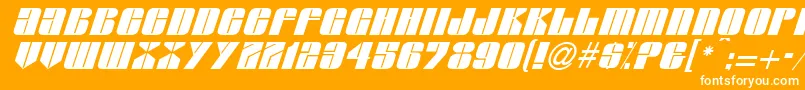 Шрифт GlasserItalicItalic – белые шрифты на оранжевом фоне