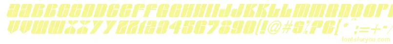 Шрифт GlasserItalicItalic – жёлтые шрифты
