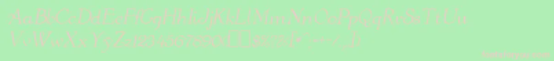 OrangeOblique Font – Pink Fonts on Green Background