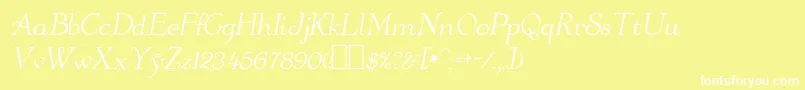 OrangeOblique Font – White Fonts on Yellow Background