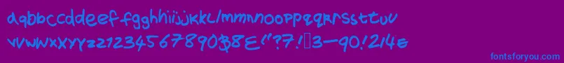 Snoffalternate Font – Blue Fonts on Purple Background