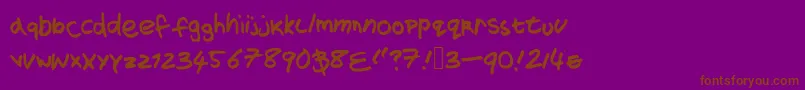 Snoffalternate Font – Brown Fonts on Purple Background