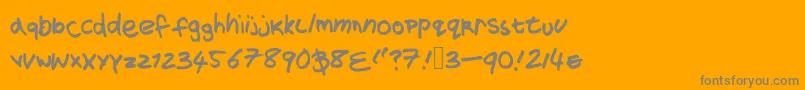 Snoffalternate Font – Gray Fonts on Orange Background