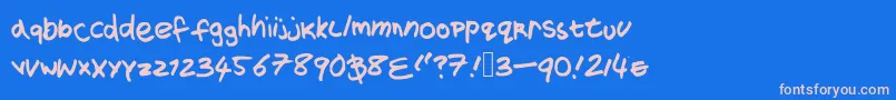 Snoffalternate Font – Pink Fonts on Blue Background