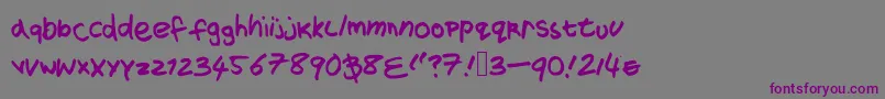 Snoffalternate Font – Purple Fonts on Gray Background