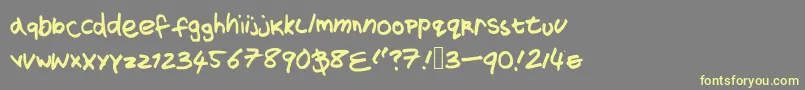 Snoffalternate Font – Yellow Fonts on Gray Background