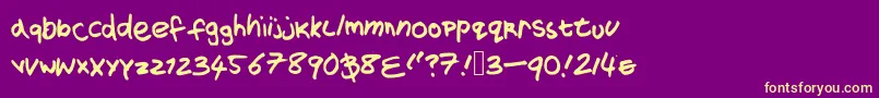 Snoffalternate Font – Yellow Fonts on Purple Background