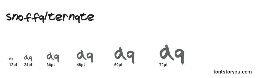 Snoffalternate Font Sizes