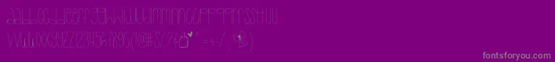 BabyLexiSkinny Font – Gray Fonts on Purple Background