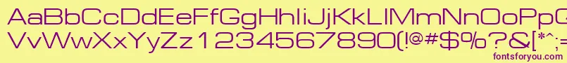 Шрифт Europe ffy – фиолетовые шрифты на жёлтом фоне
