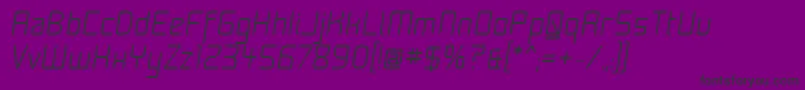 MoondogFifteenItalic Font – Black Fonts on Purple Background