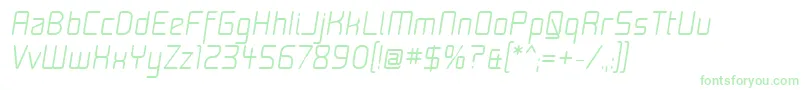 MoondogFifteenItalic Font – Green Fonts on White Background