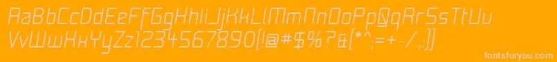 MoondogFifteenItalic Font – Pink Fonts on Orange Background