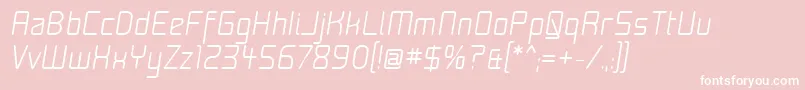 Шрифт MoondogFifteenItalic – белые шрифты на розовом фоне