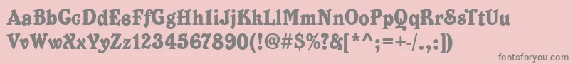 BellboyRegular-fontti – harmaat kirjasimet vaaleanpunaisella taustalla