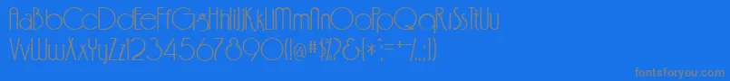 フォントFeenc – 青い背景に灰色の文字