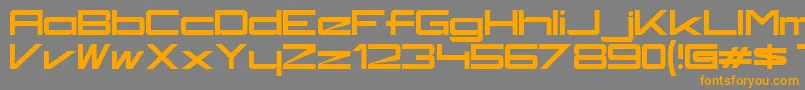 Kaufhalle Font – Orange Fonts on Gray Background