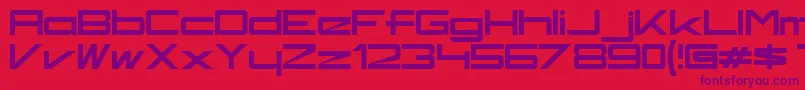 Kaufhalle Font – Purple Fonts on Red Background