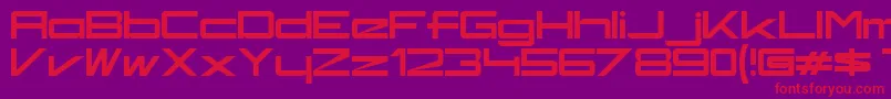 Kaufhalle-fontti – punaiset fontit violetilla taustalla