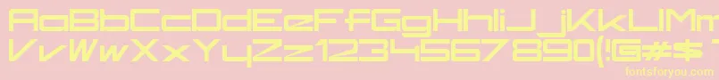 Kaufhalle Font – Yellow Fonts on Pink Background