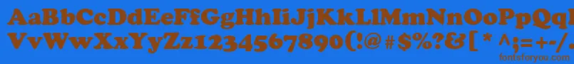 AgcoopercyrRoman Font – Brown Fonts on Blue Background