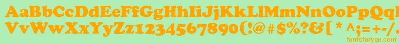 AgcoopercyrRoman Font – Orange Fonts on Green Background