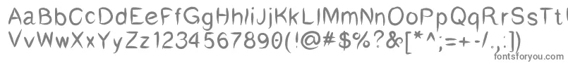 Humswuフォントについての詳細 フォントHumswu – 白い背景に灰色の文字