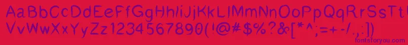 Humswu Font – Purple Fonts on Red Background