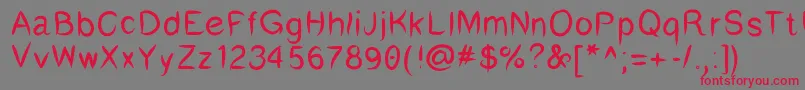 Humswu Font – Red Fonts on Gray Background