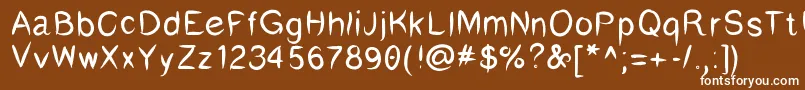 Humswuフォントについての詳細 フォントHumswu – 茶色の背景に白い文字