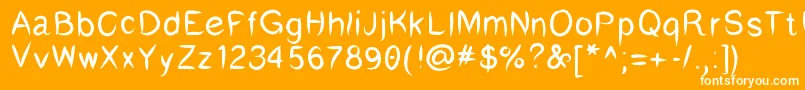 Humswu Font – White Fonts on Orange Background