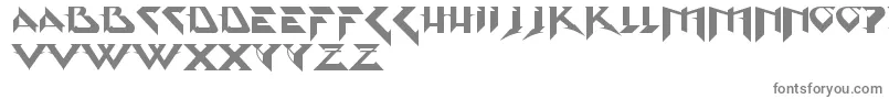 フォントPsycnosis – 白い背景に灰色の文字