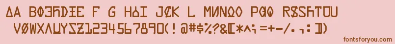 DataControlUnifon Font – Brown Fonts on Pink Background