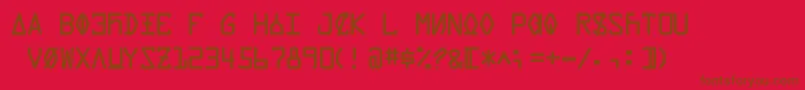 DataControlUnifon Font – Brown Fonts on Red Background