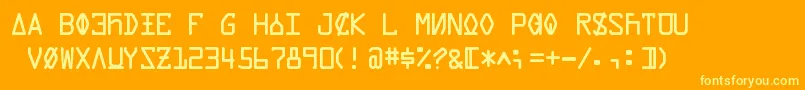 DataControlUnifon Font – Yellow Fonts on Orange Background